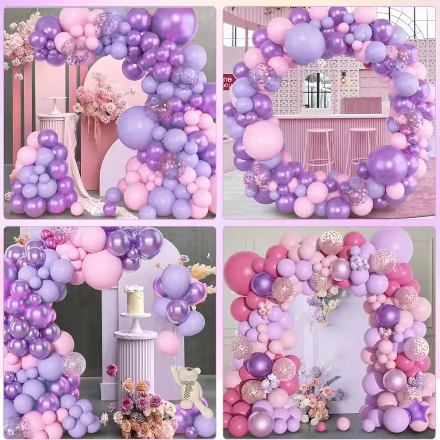 110Pcs Sand White and Gold Balloon Garland Arch Kit for Bridal Wedding