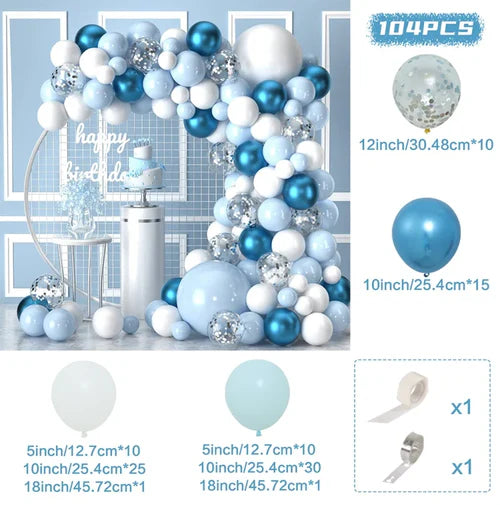 Blue Balloon Garland Arch Kit Wedding Birthday Party Decoration Kids