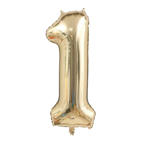 1PCS 40 inch large white gold light gold digital foil balloon for