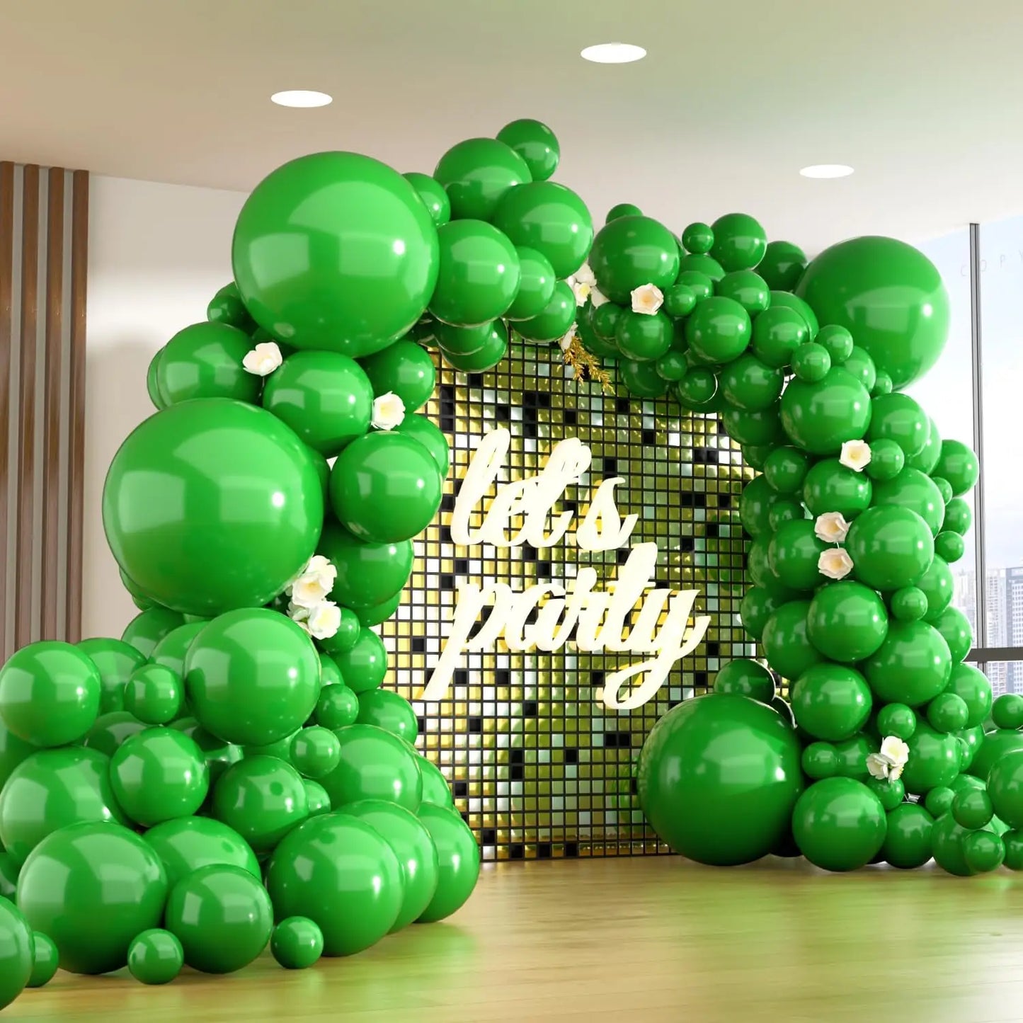 150 different sizes of balloon sets, 4 sizes of party balloon garland