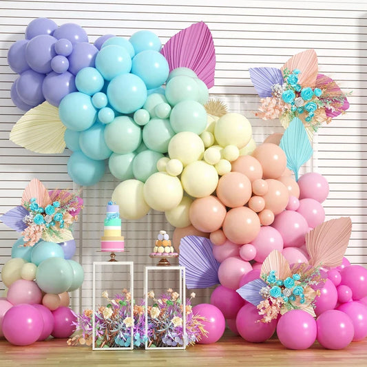 107pcs Macaron Color Balloon Garland Arch Kit Wedding Birthday Party