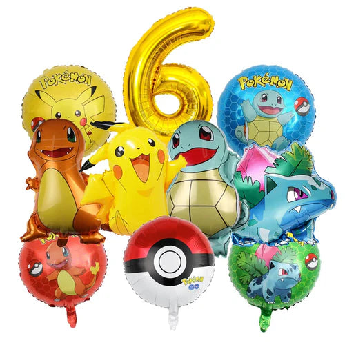 1Set Cartoon Party Balloon jump Pikachu Little Fire Dragon Jenny