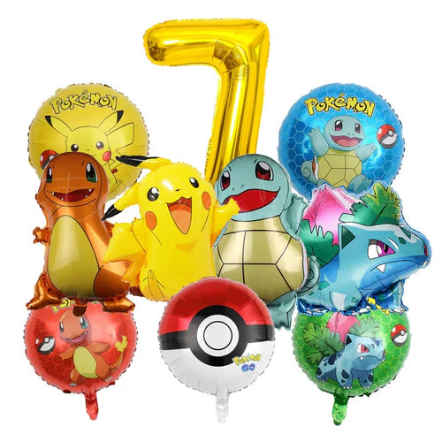 1Set Cartoon Party Balloon jump Pikachu Little Fire Dragon Jenny