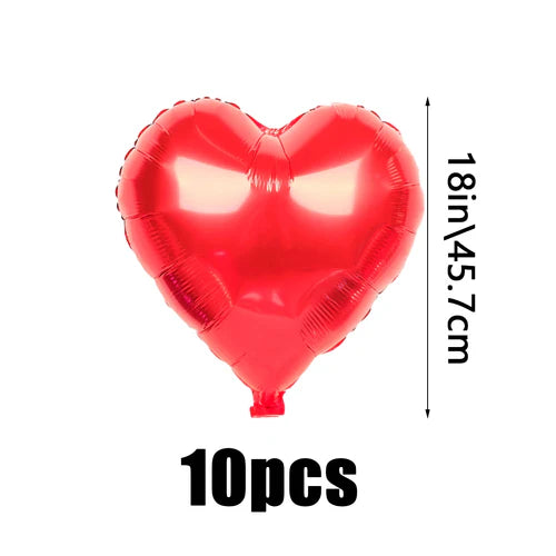 407pcs red "love" letter balloon set, 18-inch heart-shaped balloon