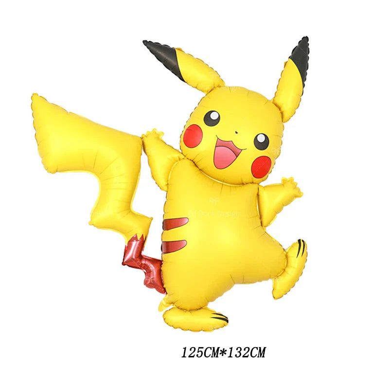 102Pcs Pokemon Pikachu Balloon Garland Arch Kit Red Yellow Black Latex