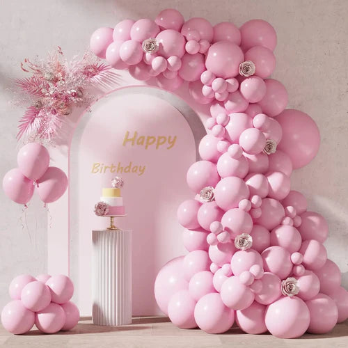 96pcs Pastel Blue/Pink/Yellow/Purple Balloons Set (18/12/10/5 In) for