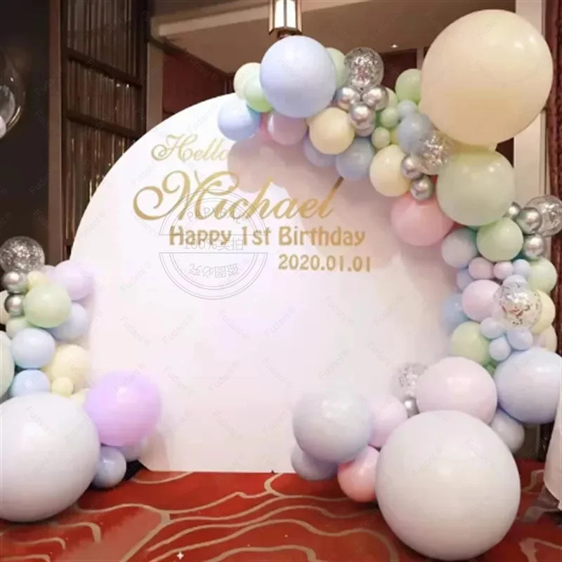 188pcs Pastel Macaron Balloon Garland Arch Kit Assorted Rainbow Colors