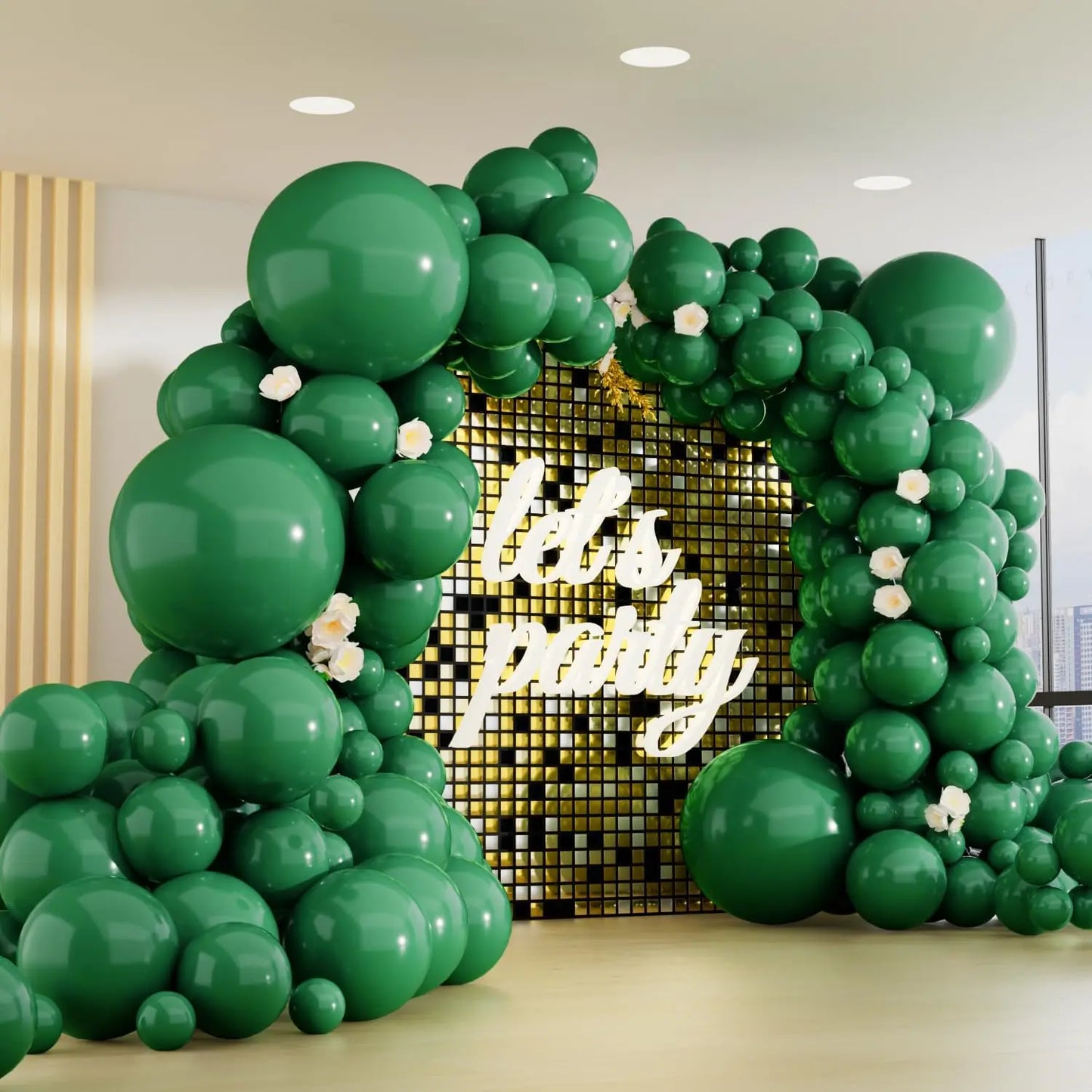 150 different sizes of balloon sets, 4 sizes of party balloon garland
