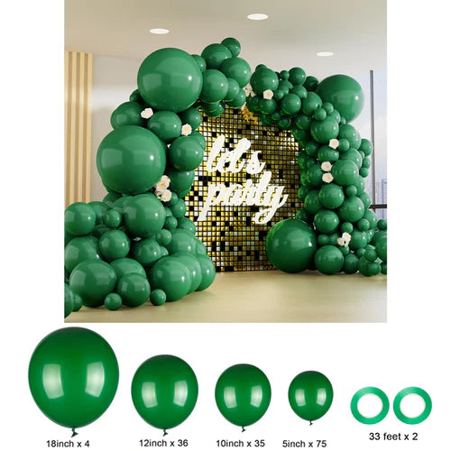 150 different sizes of balloon sets, 4 sizes of party balloon garland