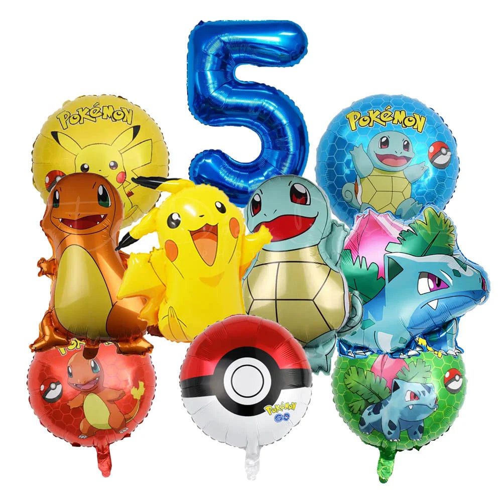 1Set Cartoon Party Balloon jump Pikachu Little Fire Dragon Jenny