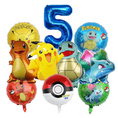 1Set Cartoon Party Balloon jump Pikachu Little Fire Dragon Jenny