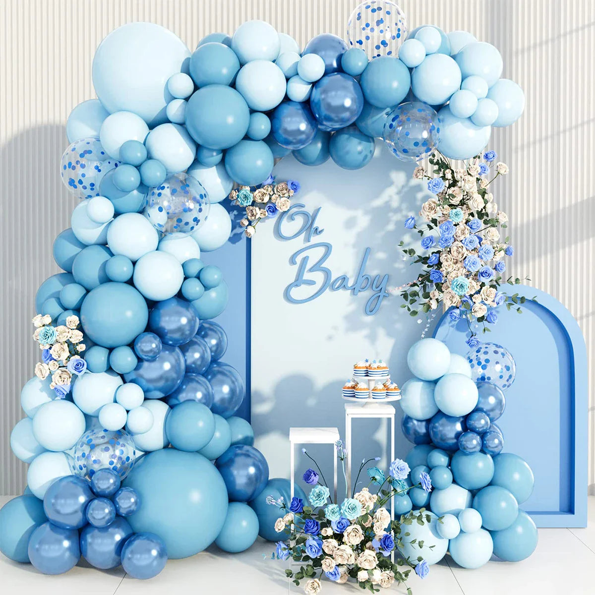 Blue Balloon Garland Arch Kit Wedding Birthday Party Decoration Kids
