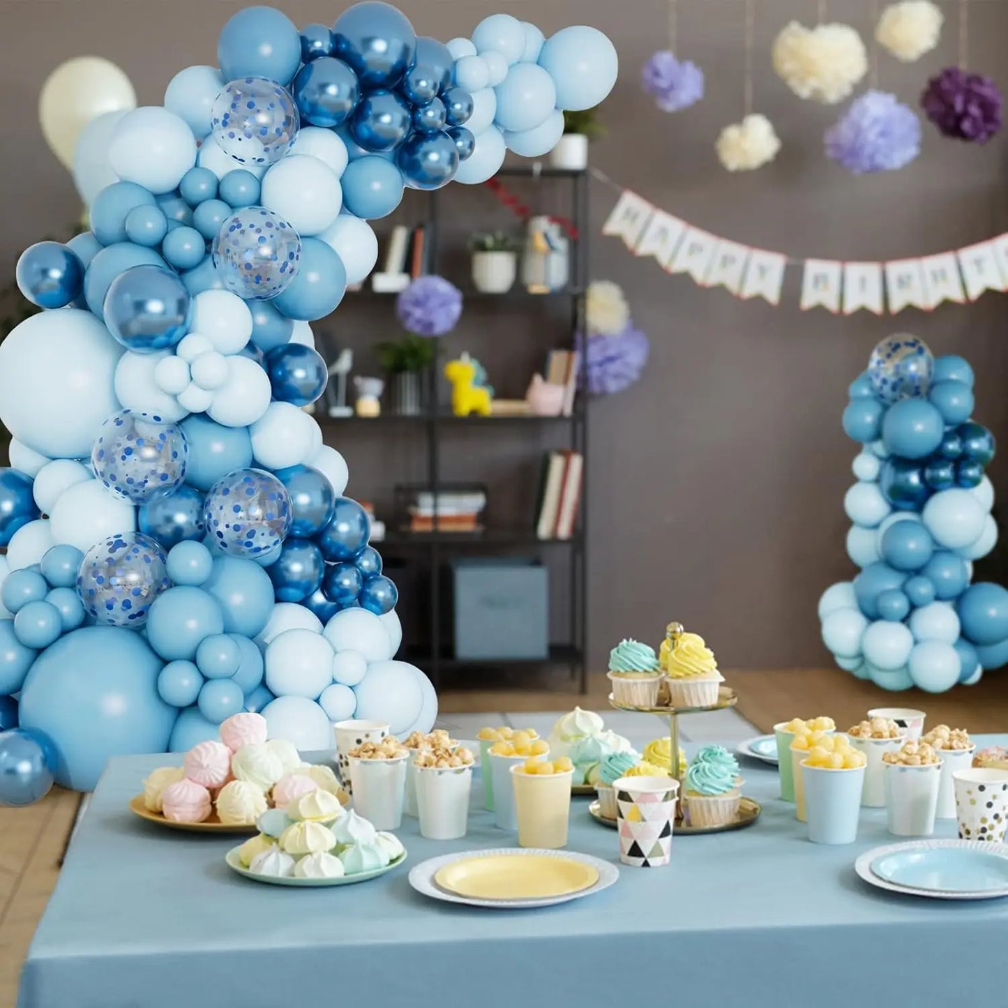 Blue Balloons Garland Arch Kit Birthday Party Decoration Kids Boy