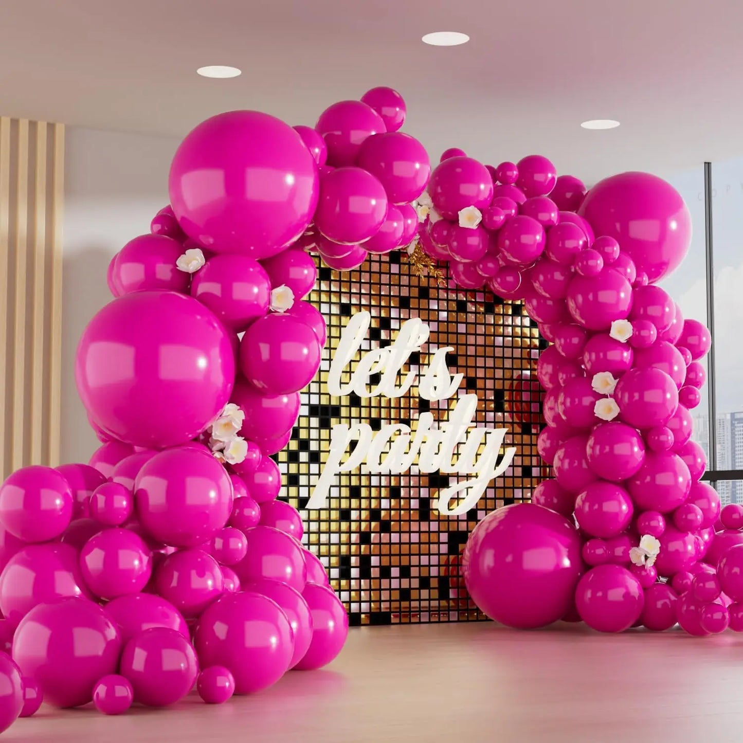 150 different sizes of balloon sets, 4 sizes of party balloon garland