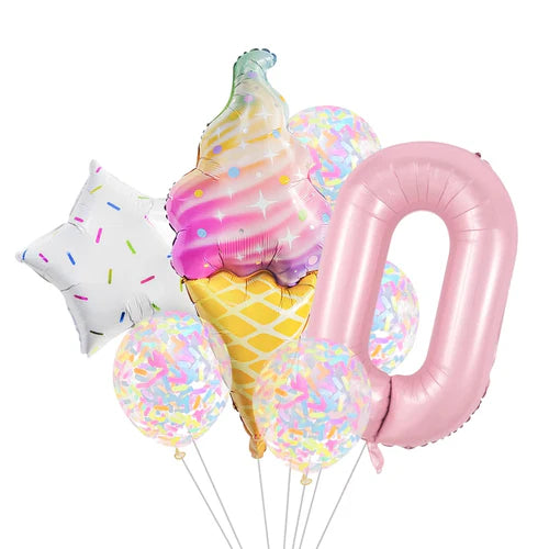 CandyDonut Ice Cream Macaron Colorful Foil Balloon Garland Arch Kit