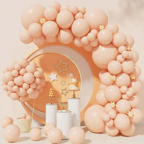 96pcs Pastel Blue/Pink/Yellow/Purple Balloons Set (18/12/10/5 In) for