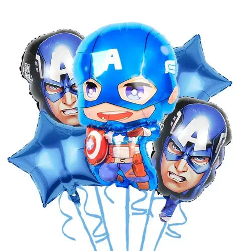 5pcs Children's Birthday Party Globos Decoration Avengers Theme Iron