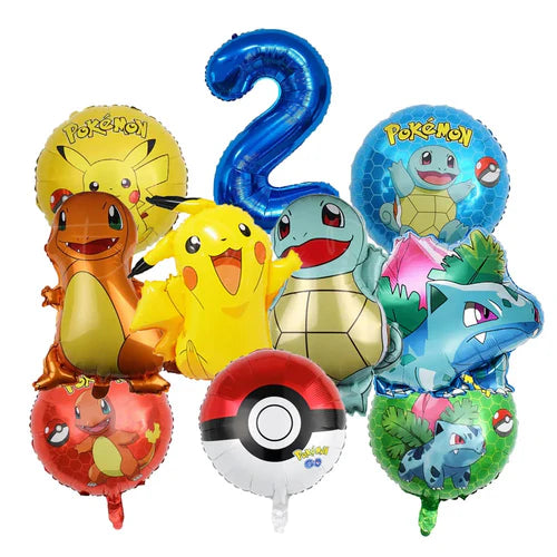 1Set Cartoon Party Balloon jump Pikachu Little Fire Dragon Jenny