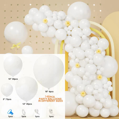 148Pcs Pastel Pink Balloons Baby Pink Balloon Garland Arch Kit Baby