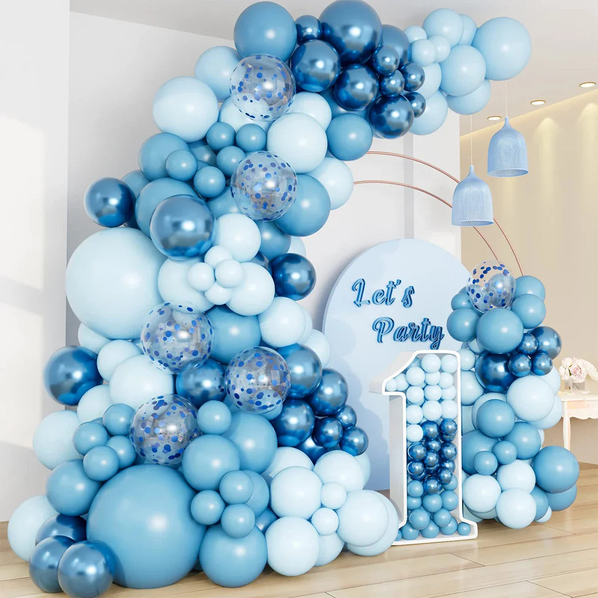 Blue Balloon Garland Arch Kit Wedding Birthday Party Decoration Kids
