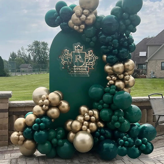 104pcs,Green Gold Balloon Garland.Metallic Gold Balloons For Birthday