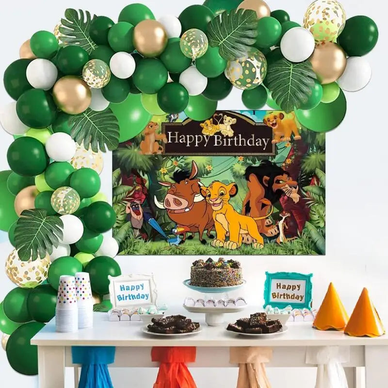 1Set Lion King Balloons Arch Garland Kit Latex Balloons Supplies The