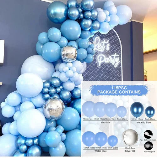 Blue Balloon Garland Arch Kit Wedding Birthday Party Decoration Kids