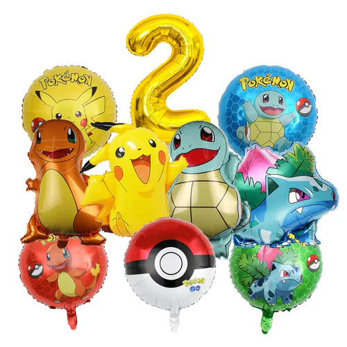 1Set Cartoon Party Balloon jump Pikachu Little Fire Dragon Jenny