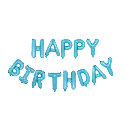 13pcs Birthday Balloon Rose Gold Color Foil Letter Balloons set Happy