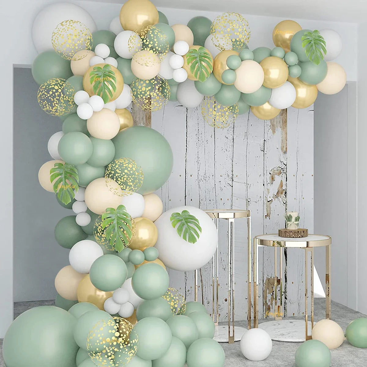 Green Balloon Garland Arch Kit Jungle Safari Party Baloon Birthday