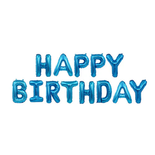 13pcs Birthday Balloon Rose Gold Color Foil Letter Balloons set Happy