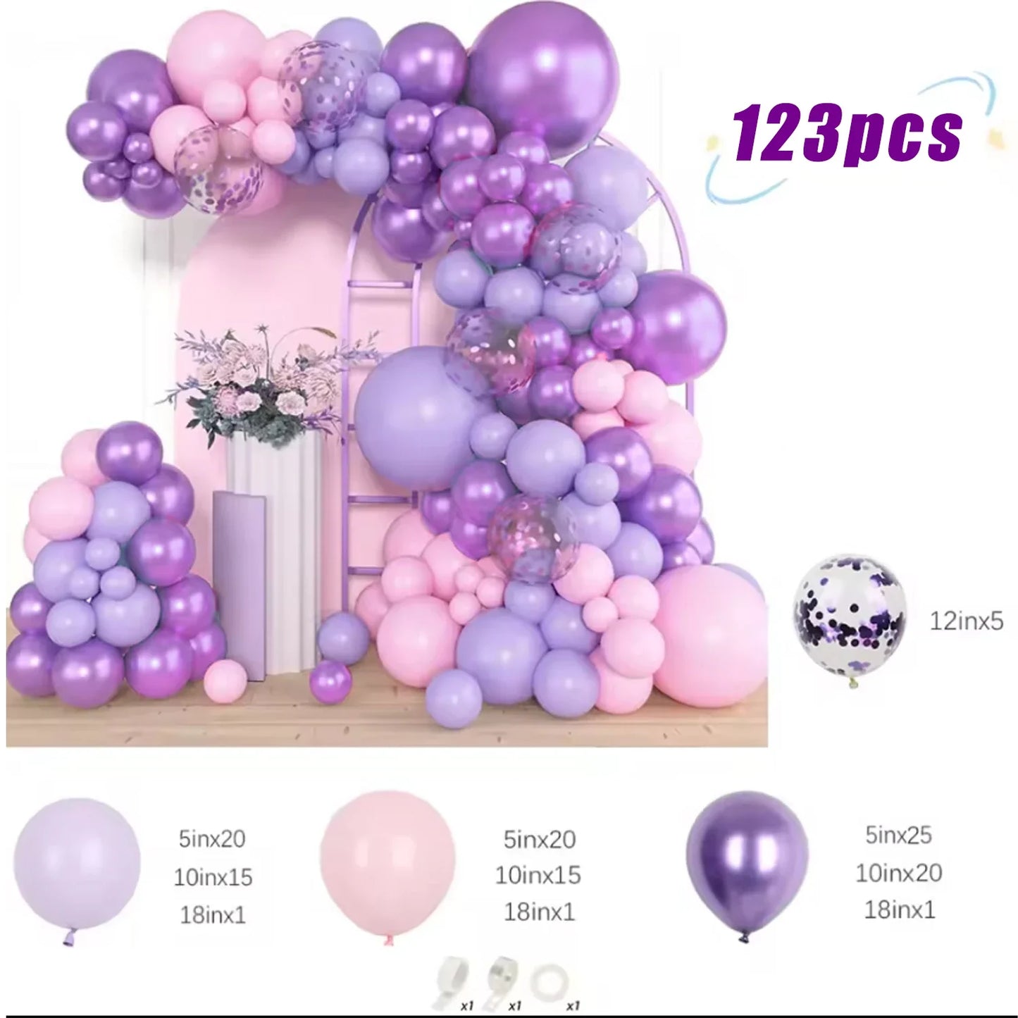 110Pcs Sand White and Gold Balloon Garland Arch Kit for Bridal Wedding