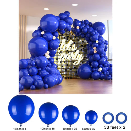 150 different sizes of balloon sets, 4 sizes of party balloon garland