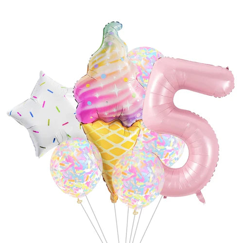 CandyDonut Ice Cream Macaron Colorful Foil Balloon Garland Arch Kit
