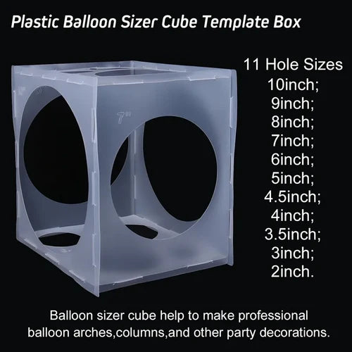 30cm Wood Balloon Sizer Cube Box Balloons Measuring box For Birthday
