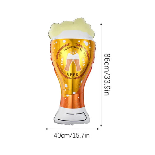 Whiskey beer bottle glass balloons, birthday party, Oktoberfest, bar,