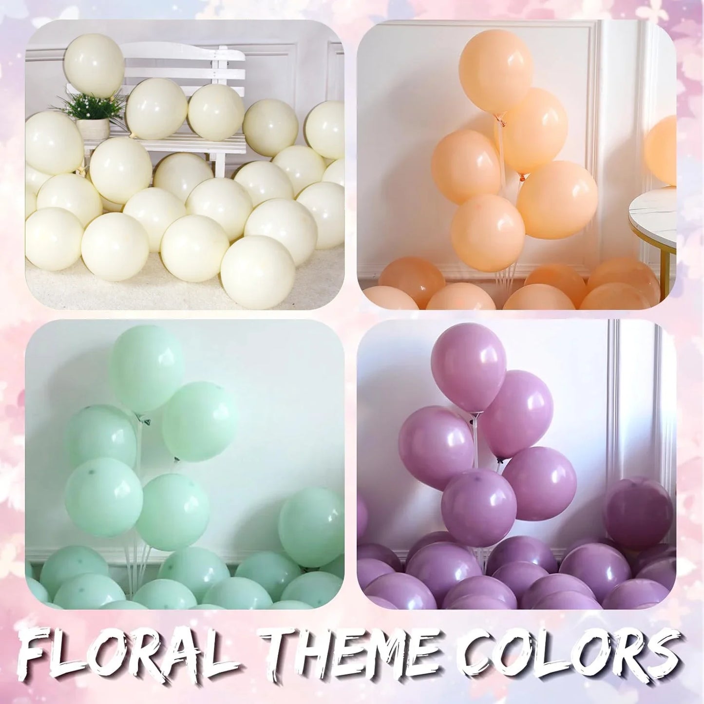 137pcs Pastel Butterfly Balloon Arch Kit - Lavender Floral Garland