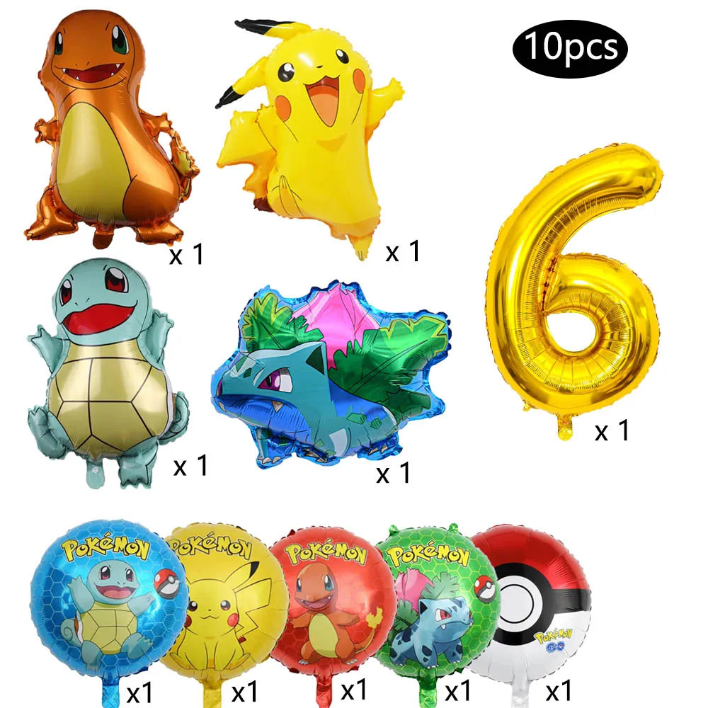 1Set Cartoon Party Balloon jump Pikachu Little Fire Dragon Jenny