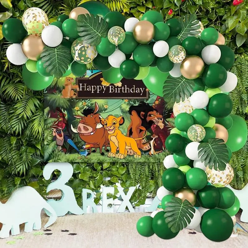 1Set Lion King Balloons Arch Garland Kit Latex Balloons Supplies The