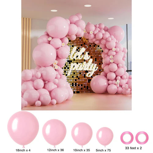 150 different sizes of balloon sets, 4 sizes of party balloon garland