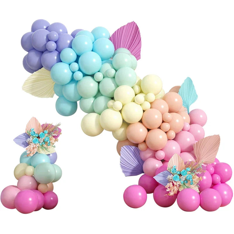 107pcs Macaron Color Balloon Garland Arch Kit Wedding Birthday Party