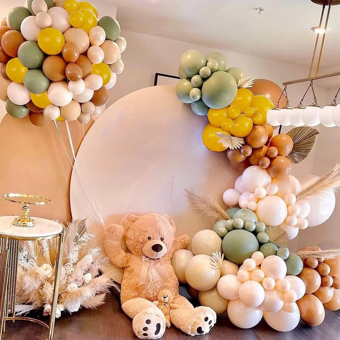 111-Piece Bee Sunflower Balloon Garland Arch Set, Mustard Yellow and