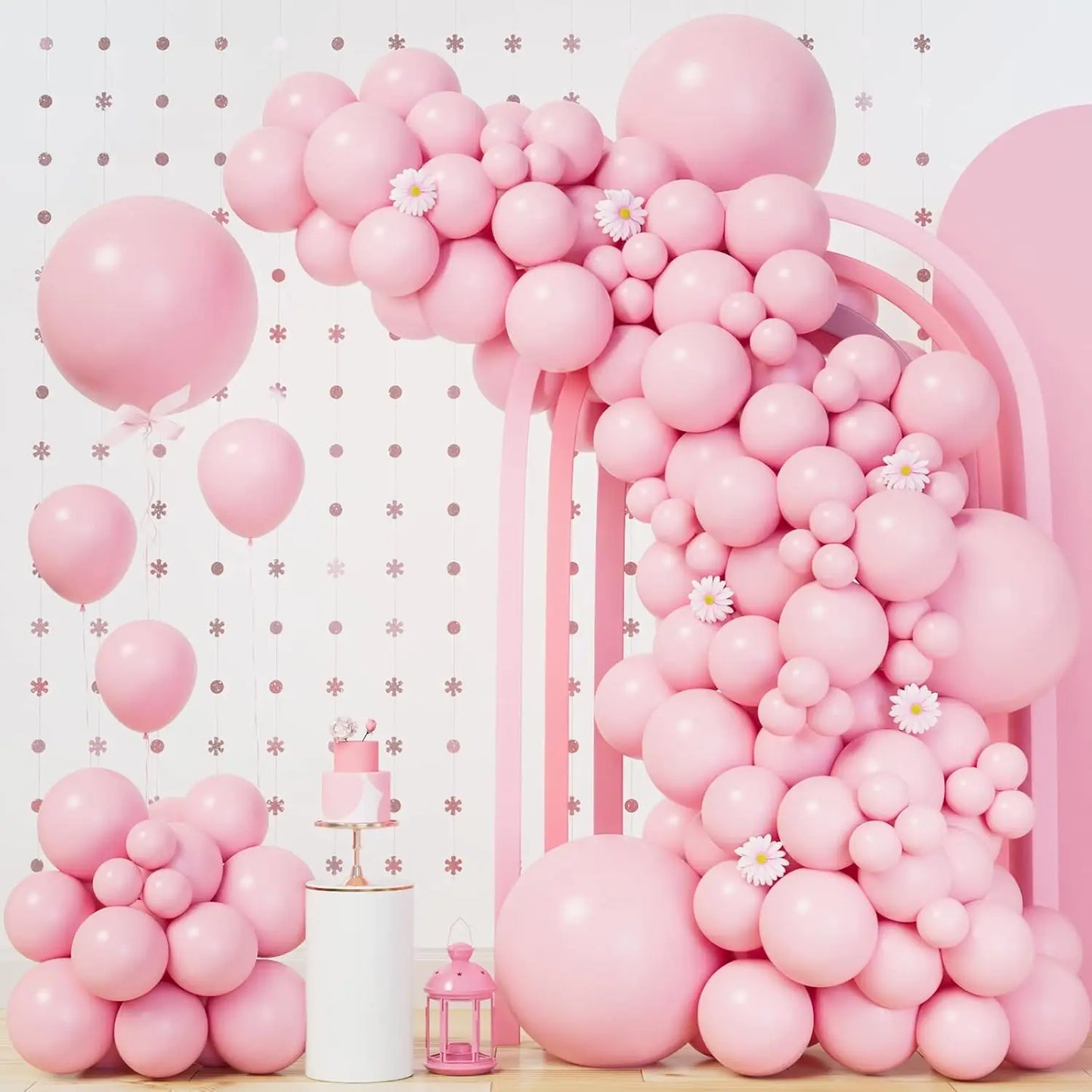 148Pcs Pastel Pink Balloons Baby Pink Balloon Garland Arch Kit Baby