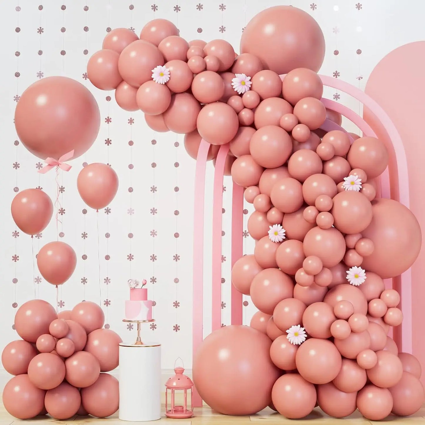 148Pcs Pastel Pink Balloons Baby Pink Balloon Garland Arch Kit Baby
