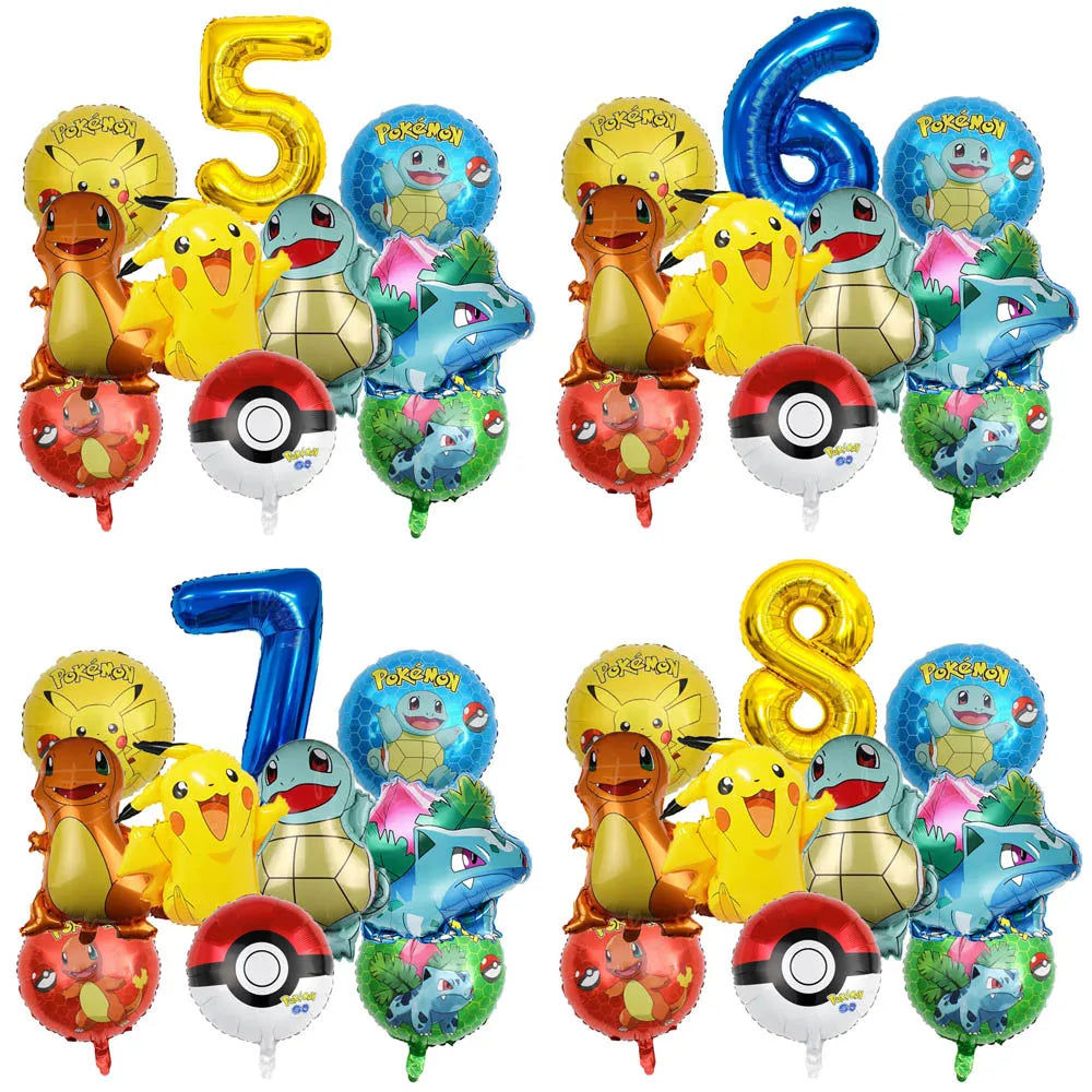 1Set Cartoon Party Balloon jump Pikachu Little Fire Dragon Jenny