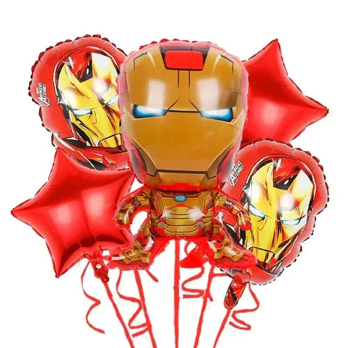 5pcs Children's Birthday Party Globos Decoration Avengers Theme Iron