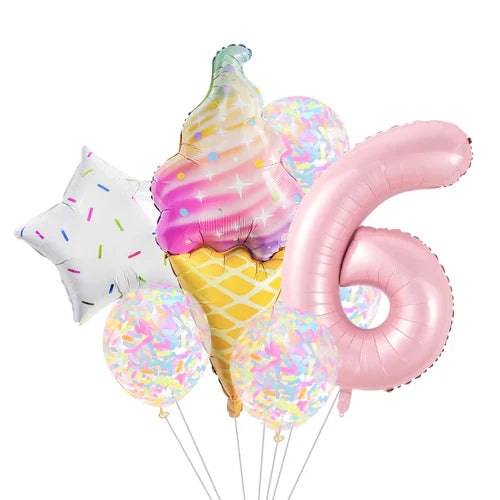 CandyDonut Ice Cream Macaron Colorful Foil Balloon Garland Arch Kit
