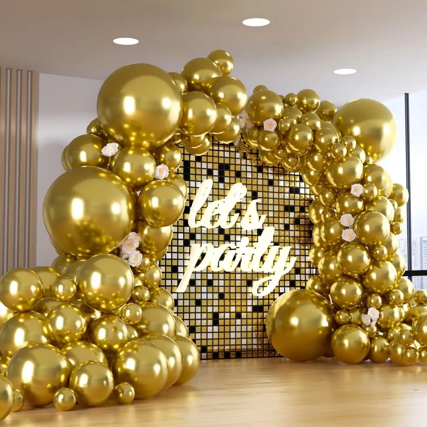 150 different sizes of balloon sets, 4 sizes of party balloon garland
