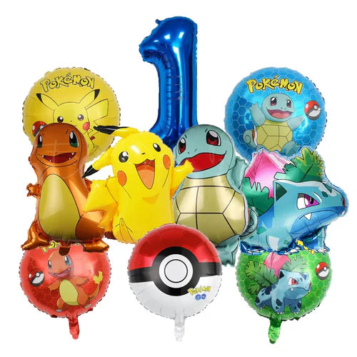 1Set Cartoon Party Balloon jump Pikachu Little Fire Dragon Jenny