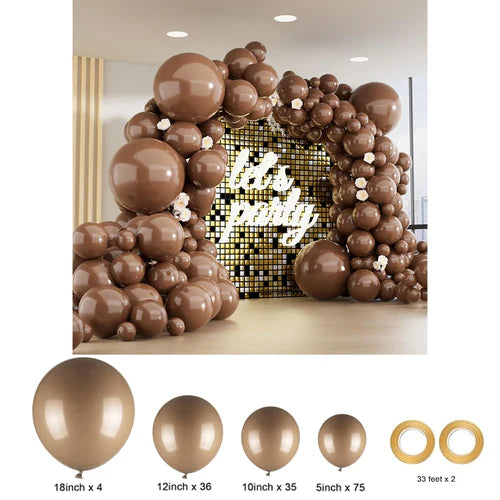 150 different sizes of balloon sets, 4 sizes of party balloon garland